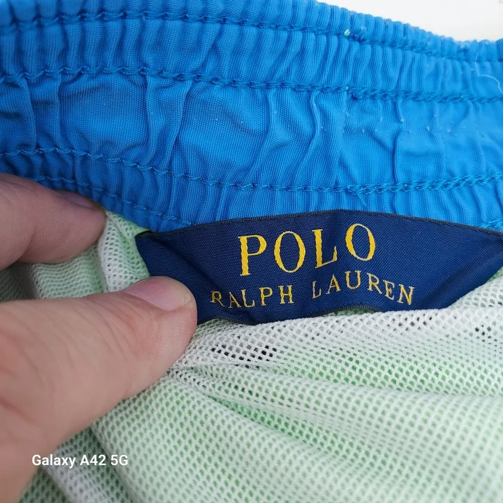 Polo Ralph Lauren Mens Lime Green Swim Trunks Mesh Lined‎ Board Shorts Size M